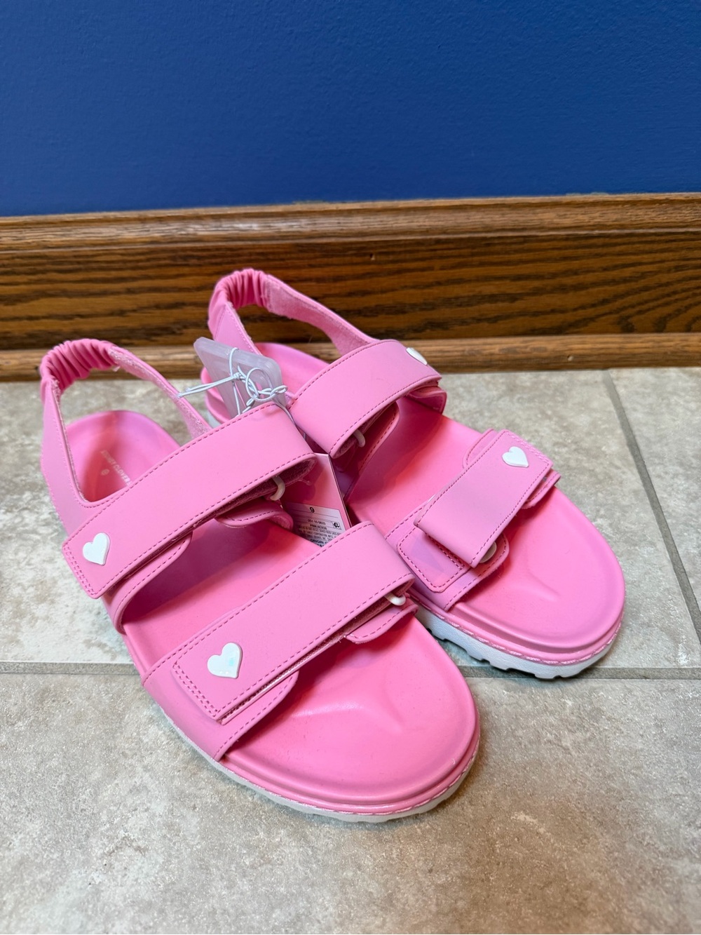 Stoney Clover Lane x Target Pink Heart Strap Sandals